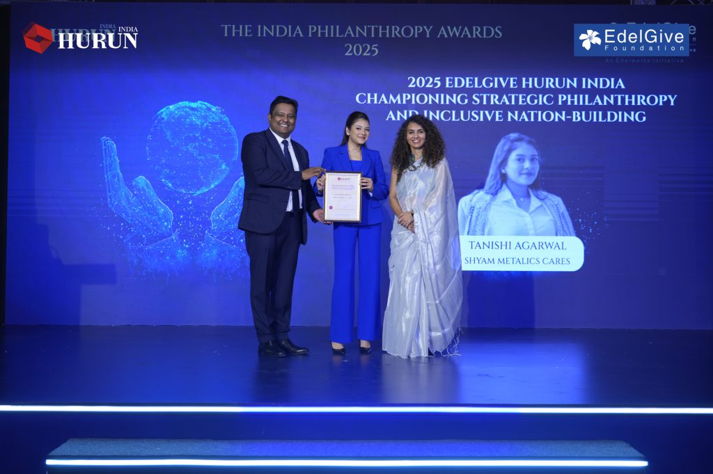 Tanishi Agarwal | Recognised for leadership in advancing strategic philanthropy | Shyam Metalics Cares Tanishi Agarwal shyam metalics